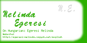 melinda egeresi business card